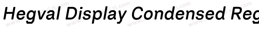 Hegval Display Condensed Regular字体转换